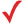 red checkmark